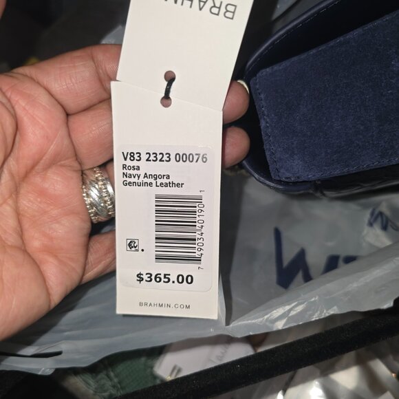 💎💎NWT Brahmin Rosa Navy Angora Crossbody🔥🔥 - Picture 12 of 12
